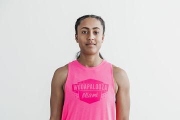 Pink Nobull WoWodapalooza High-Neck Tank Women's Tanks | CA P2250J